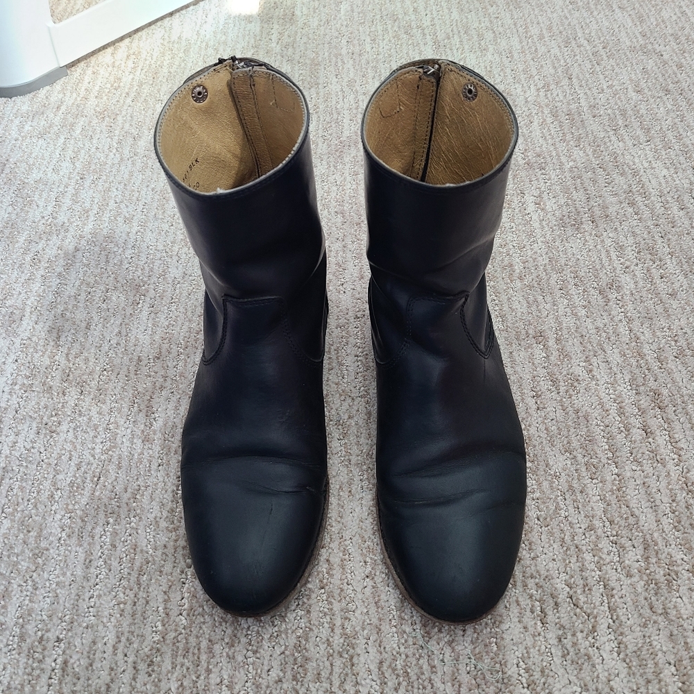Frye zip  and snap boots